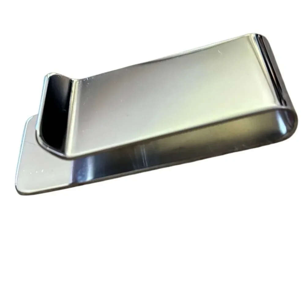 Vintage Personalized Two-Tone Money Clip – Gold Greek Key Border Engraved 